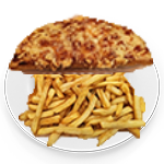 Kids Half Fried Pizza & Chips 